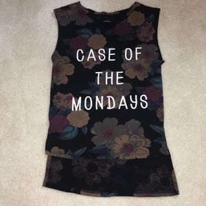 High Low Graphic Muscle Tank